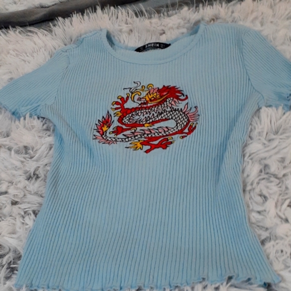 Baby blue top